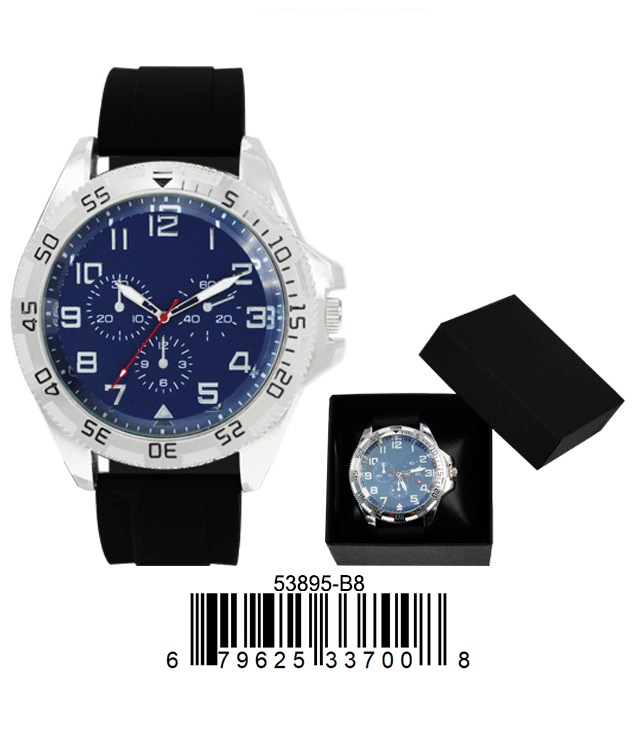 5389-B8-Gift Boxed Rubbber Strap Watch