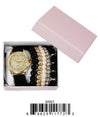 5452-JB31 Gift Boxed Rubber Band Watch with Jewellery Sets