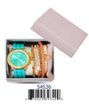 5453-JB31 Gift Boxed Rubber Band Watch with Jewelry Sets