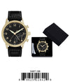 5487-B8-Gift Boxed Faux Leather Band Watch