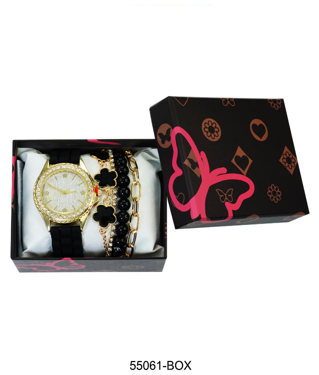 5506 - Silicon band watch Gift Box Edition