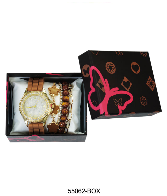 5506 - Silicon band watch Gift Box Edition