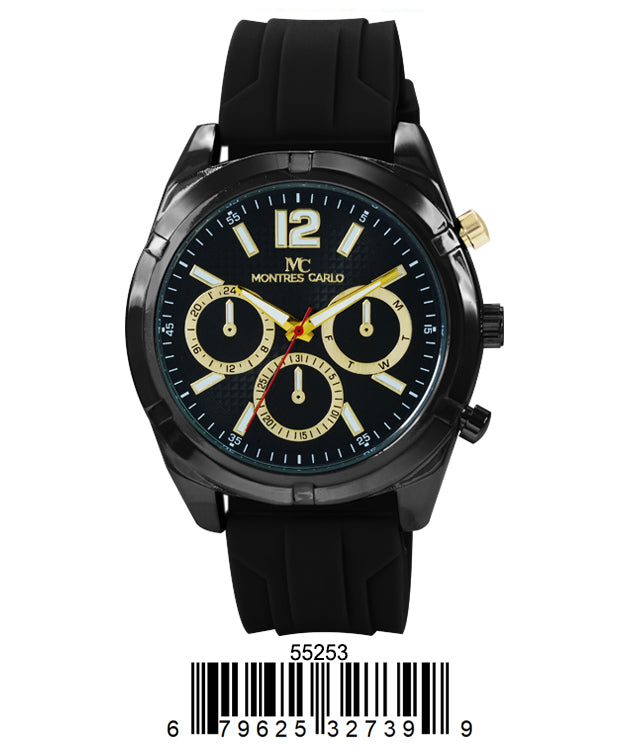 5525-Montres Carlo Silicon Band Watch