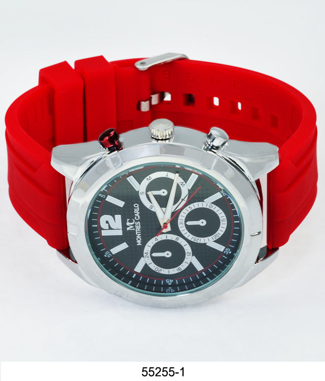 5525-Montres Carlo Silicon Band Watch