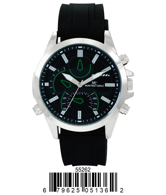 5526-Montres Carlo Silicon Band Watch