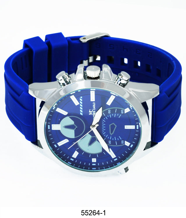 5526-Montres Carlo Silicon Band Watch