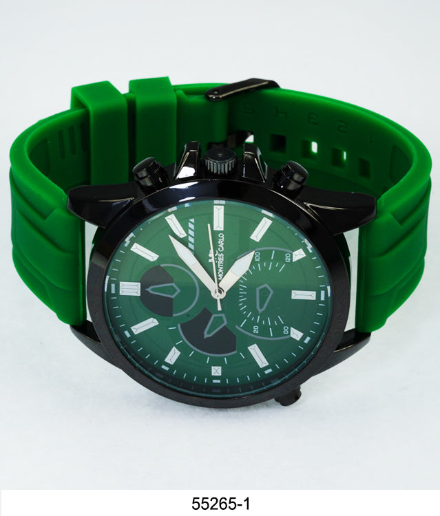 5526-Montres Carlo Silicon Band Watch