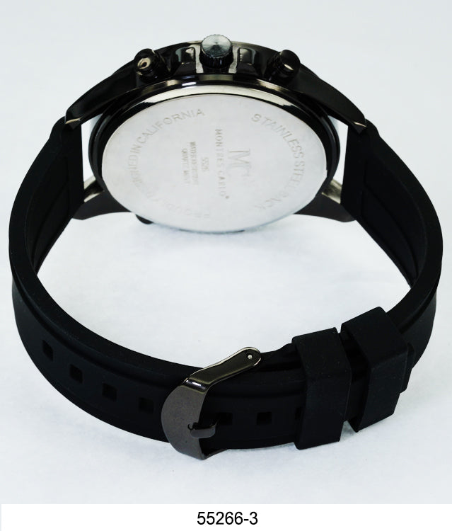 5526-Montres Carlo Silicon Band Watch