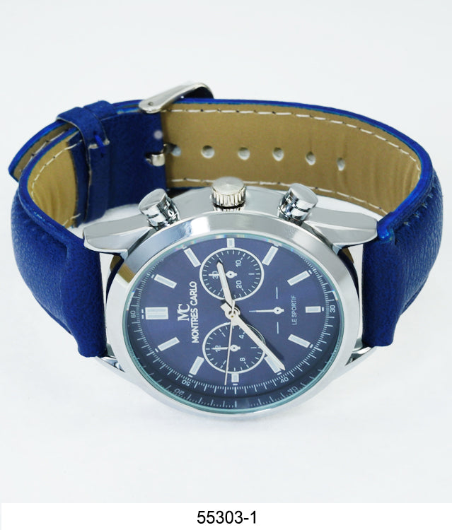 5530 - Montres Carlo Vegan Leather Band Watch