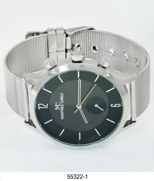 5532-Montres Carlo Mesh Band Watch