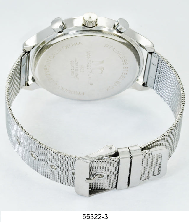 5532-Montres Carlo Mesh Band Watch