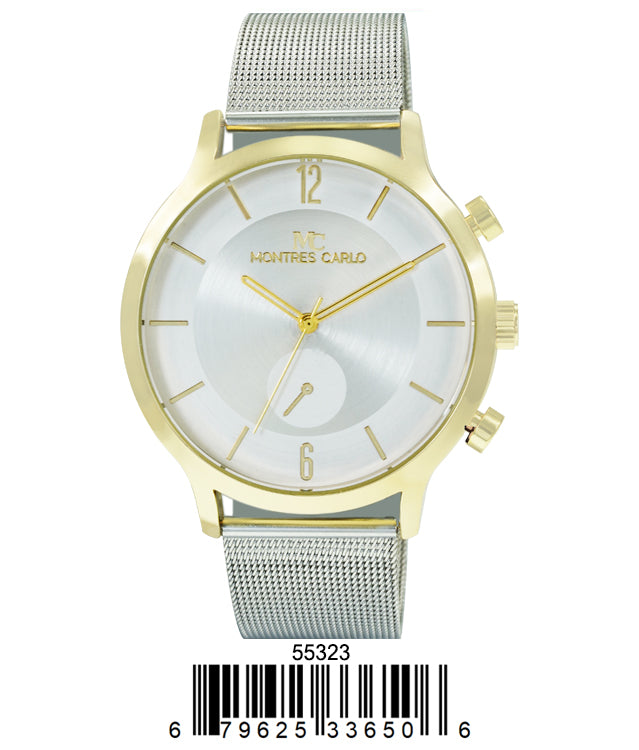 5532-Montres Carlo Mesh Band Watch