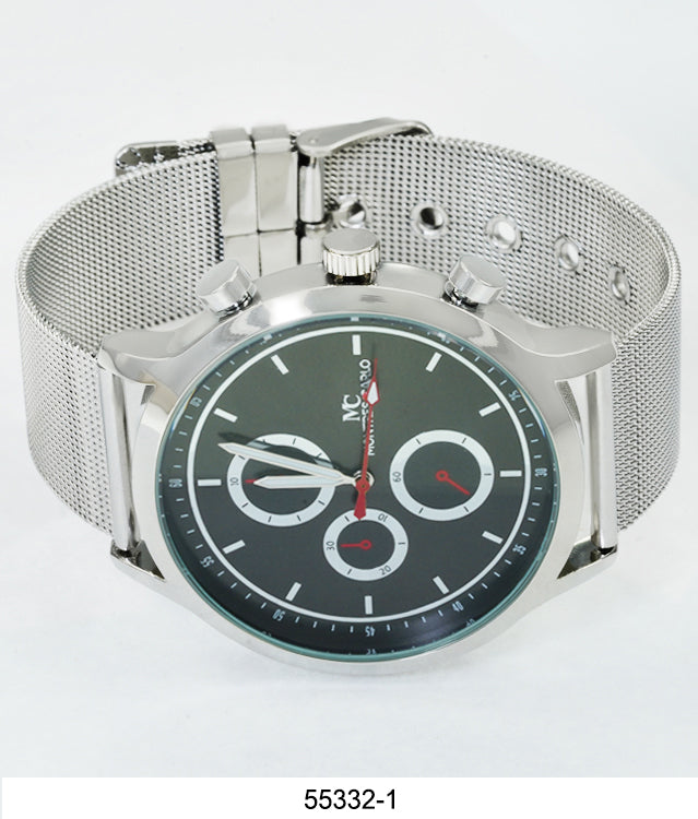 5533-Montres Carlo Mesh Band Watch