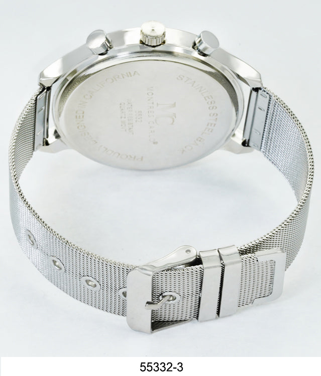 5533-Montres Carlo Mesh Band Watch