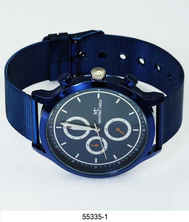 5533-Montres Carlo Mesh Band Watch