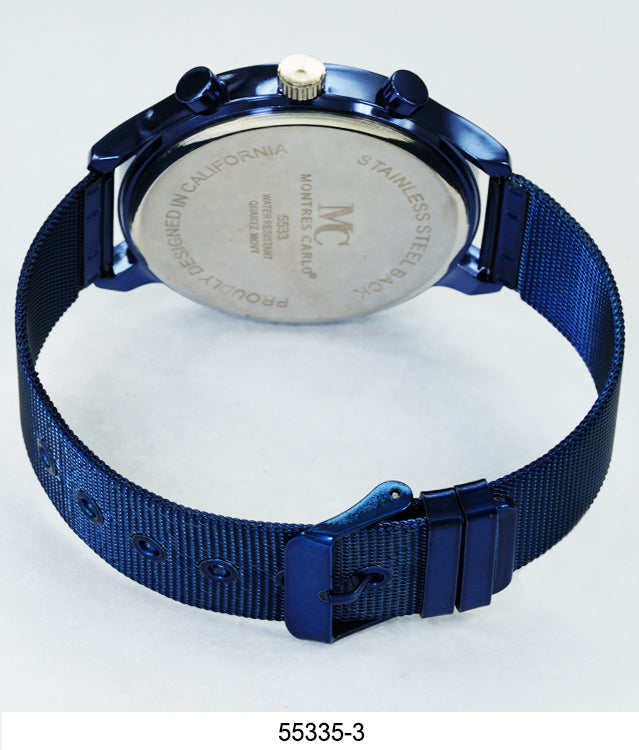 5533-Montres Carlo Mesh Band Watch