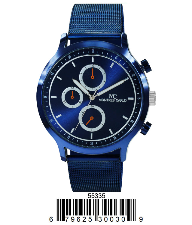 5533-Montres Carlo Mesh Band Watch