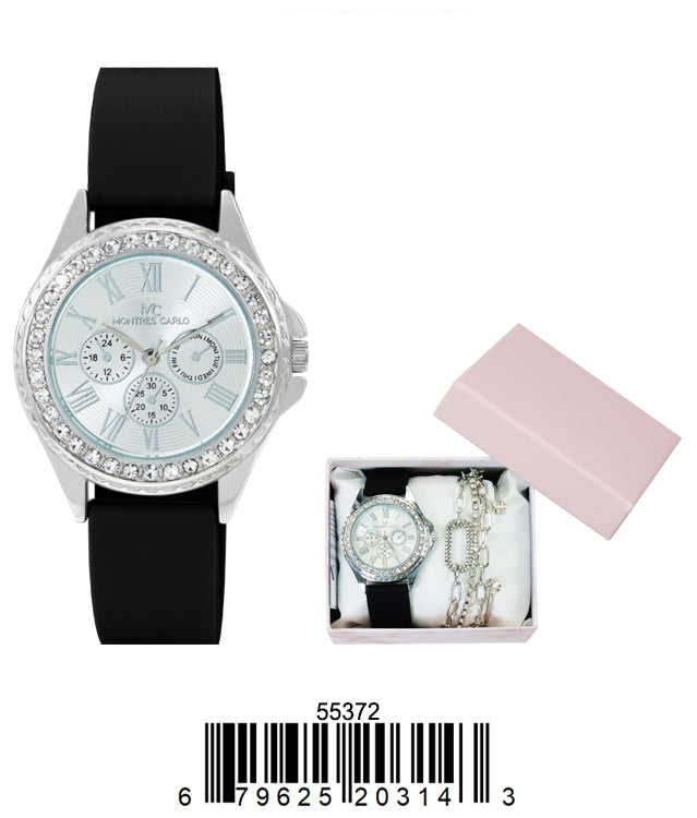 5537 - Montres Carlo Jewlery Gift Box with PU Band Watch