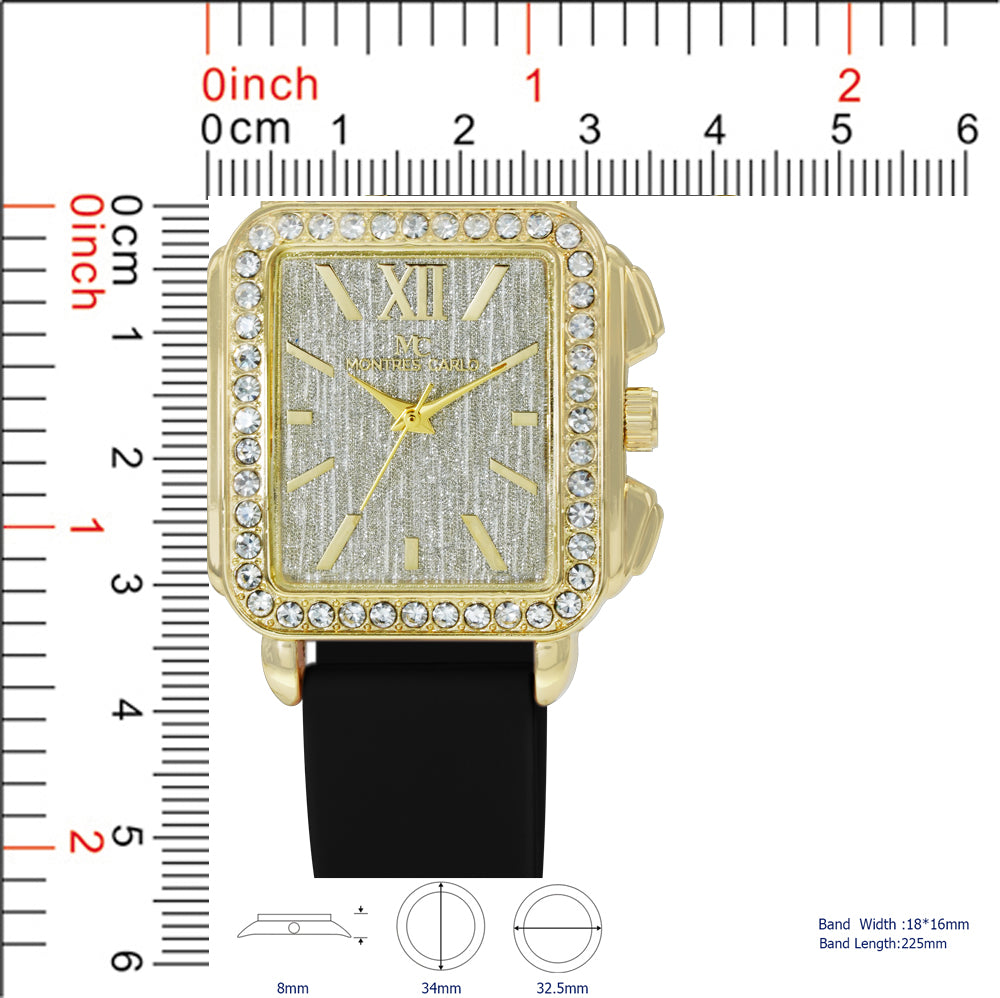 5538 - Montres Carlo Jewlery Gift Box with PU Band Watch