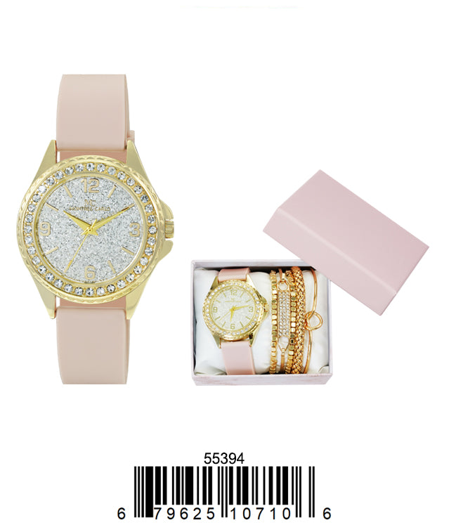 5539 - Montres Carlo Jewlery Gift Box with PU Band Watch