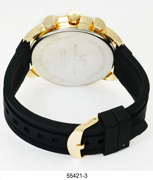 5542-Montres Carlo Silicon Band Watch