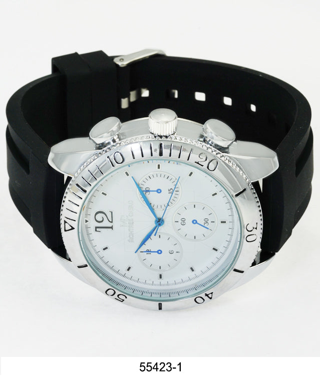 5542-Montres Carlo Silicon Band Watch