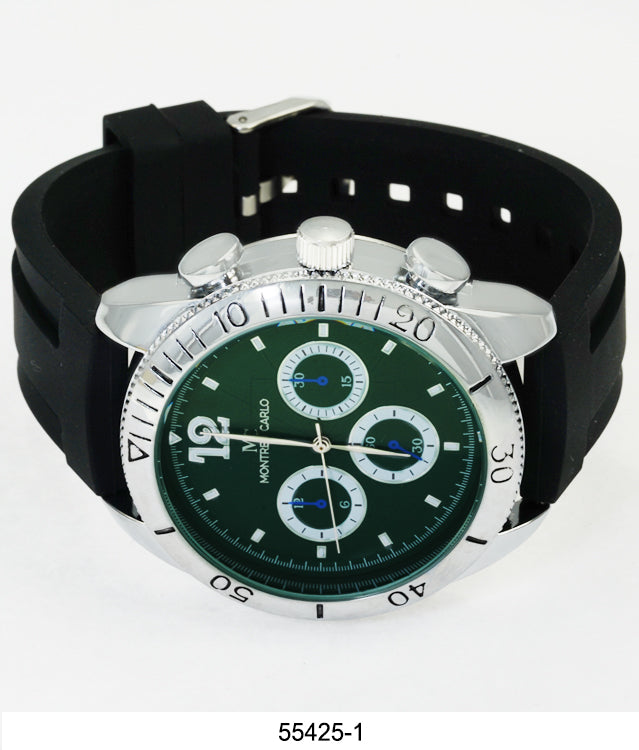 5542-Montres Carlo Silicon Band Watch