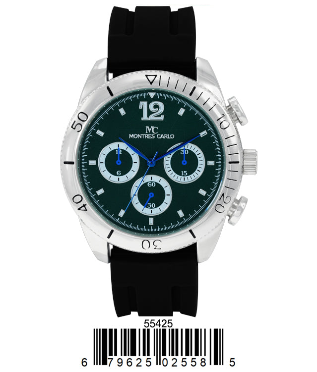 5542-Montres Carlo Silicon Band Watch