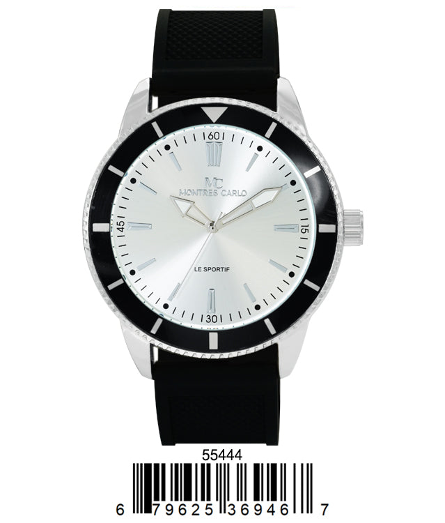 5544-Montres Carlo Silicon Band Watch