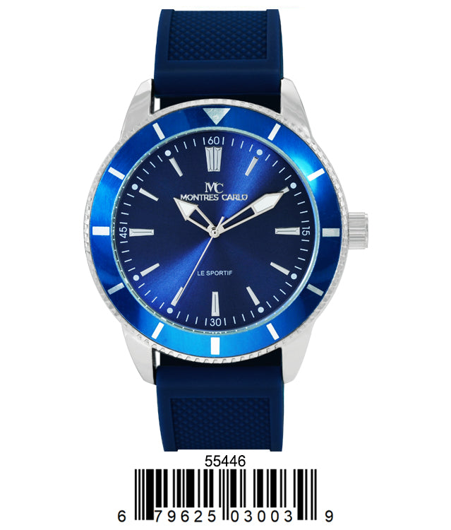 5544-Montres Carlo Silicon Band Watch