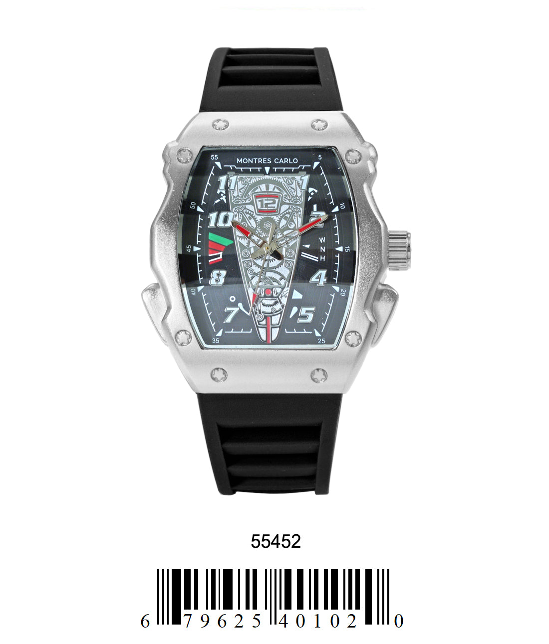 5545-Montres Carlo Silicon Band Watch