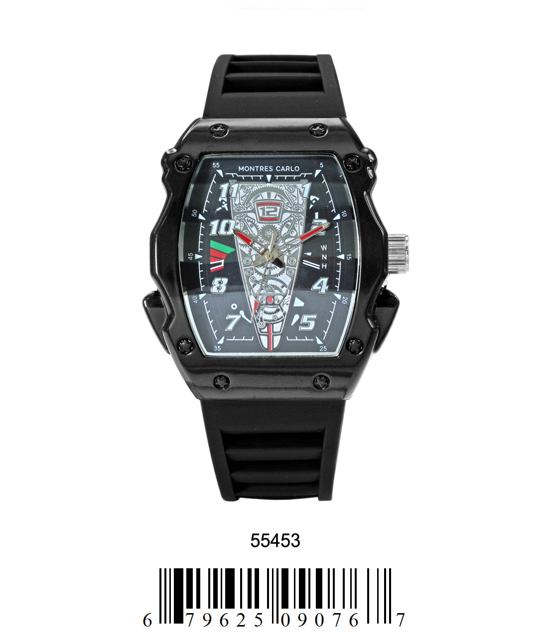 5545-Montres Carlo Silicon Band Watch