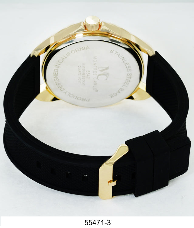 5547-Montres Carlo Silicon Band Watch