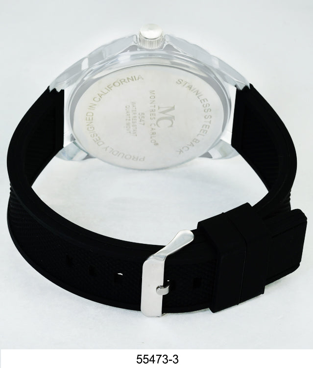 5547-Montres Carlo Silicon Band Watch