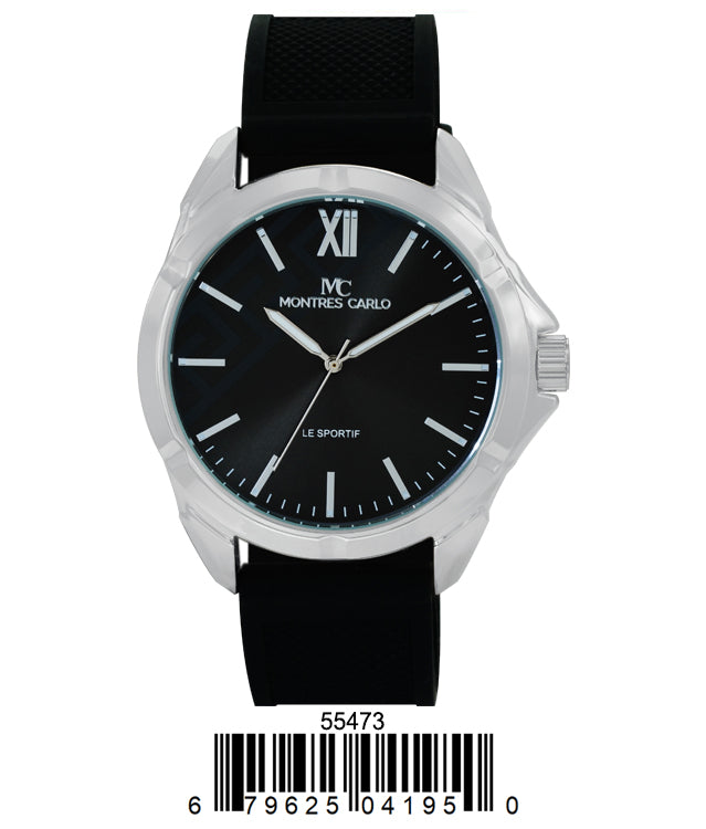 5547-Montres Carlo Silicon Band Watch