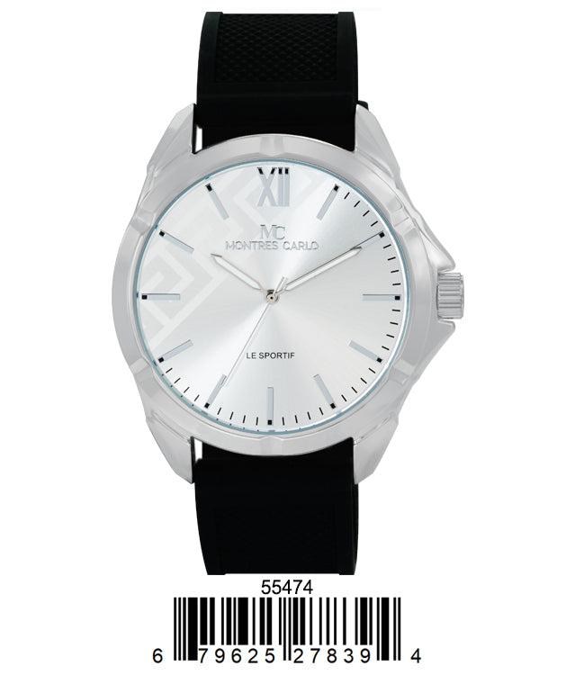 5547-Montres Carlo Silicon Band Watch