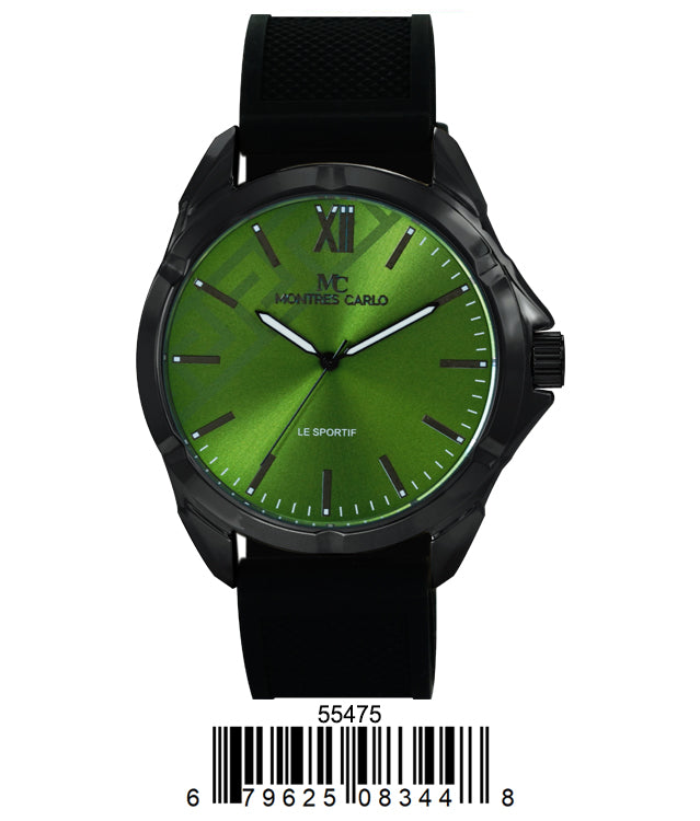 5547-Montres Carlo Silicon Band Watch