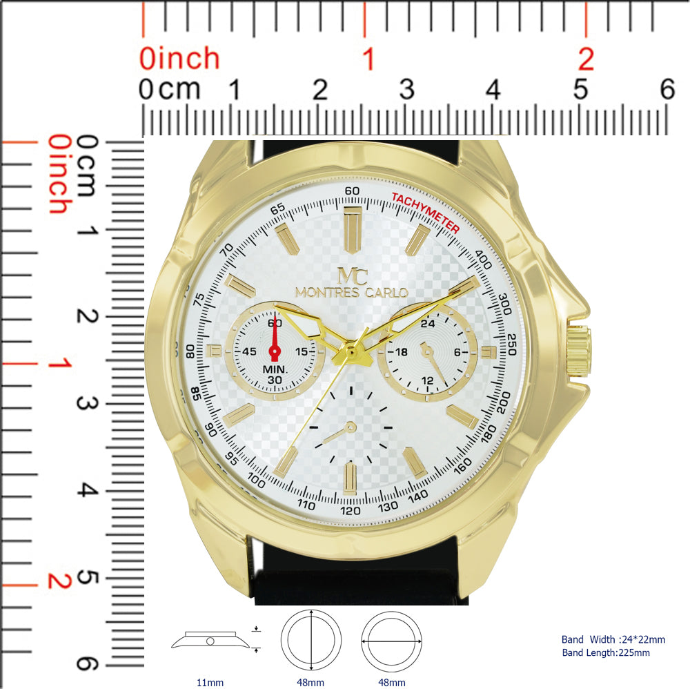 5548-Montres Carlo Silicon Band Watch