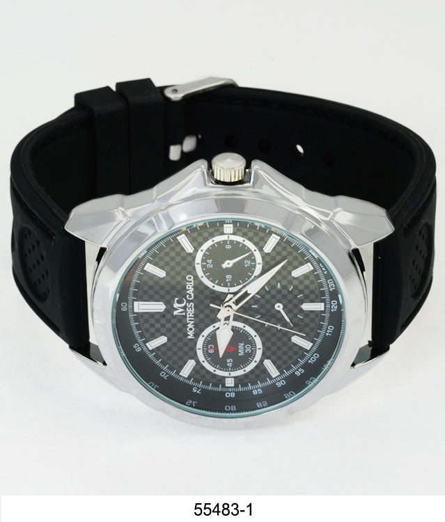 5548-Montres Carlo Silicon Band Watch