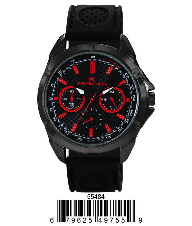 5548-Montres Carlo Silicon Band Watch