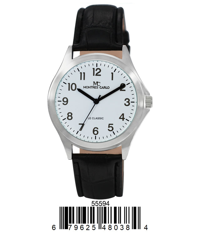 5559 - Montres Carlo Vegan Leather Band Watch