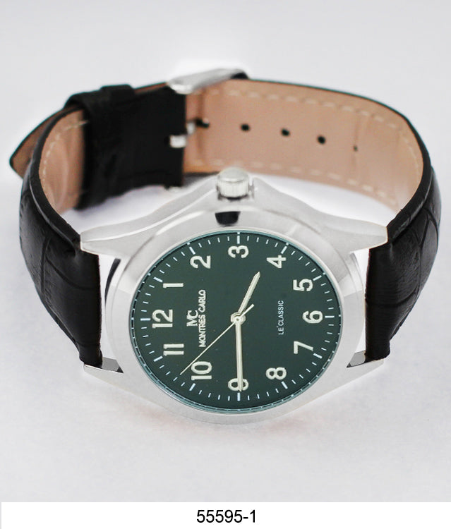 5559 - Montres Carlo Vegan Leather Band Watch