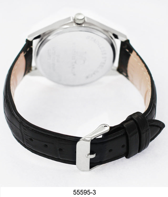 5559 - Montres Carlo Vegan Leather Band Watch