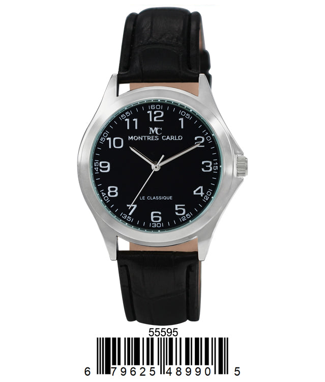 5559 - Montres Carlo Vegan Leather Band Watch