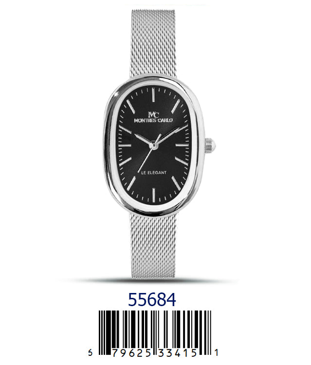 5568-Montres Carlo Mesh Band Watch