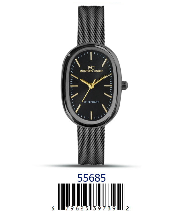 5568-Montres Carlo Mesh Band Watch