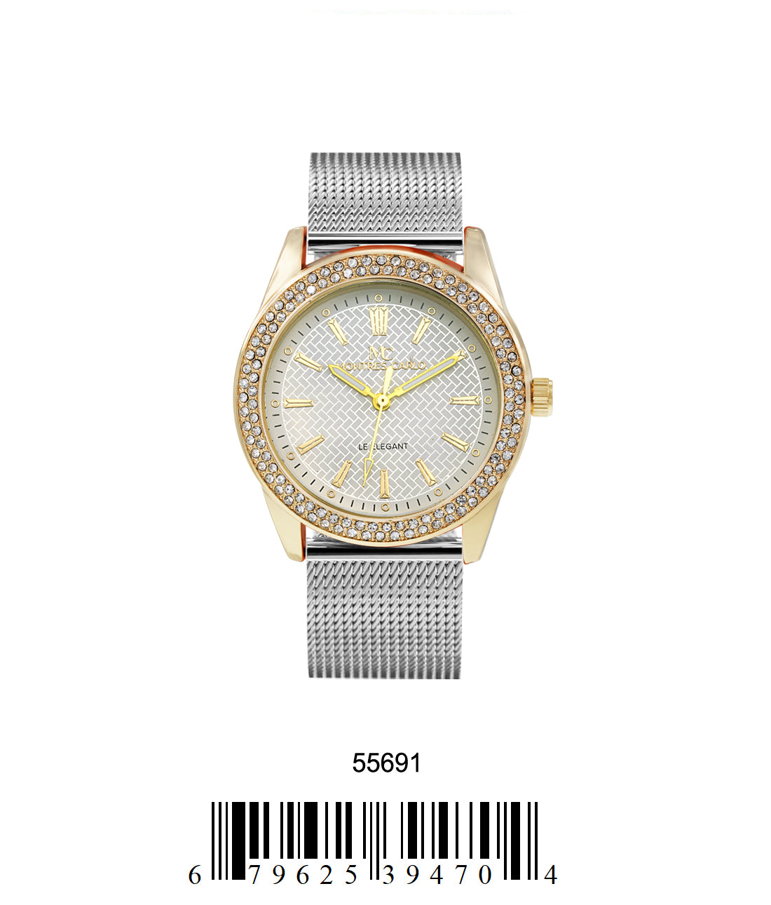 5569-Montres Carlo Mesh Band Watch