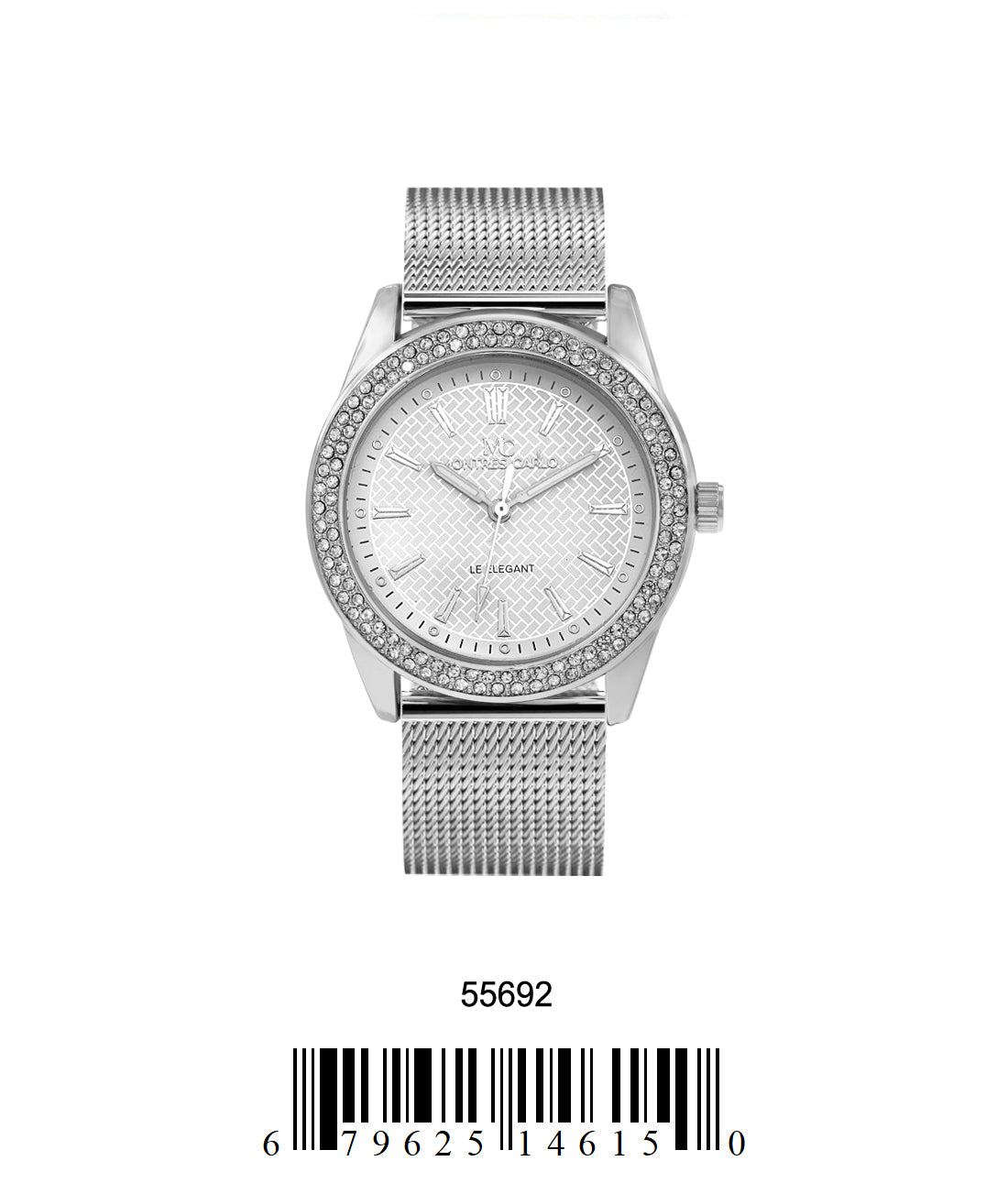 5569-Montres Carlo Mesh Band Watch