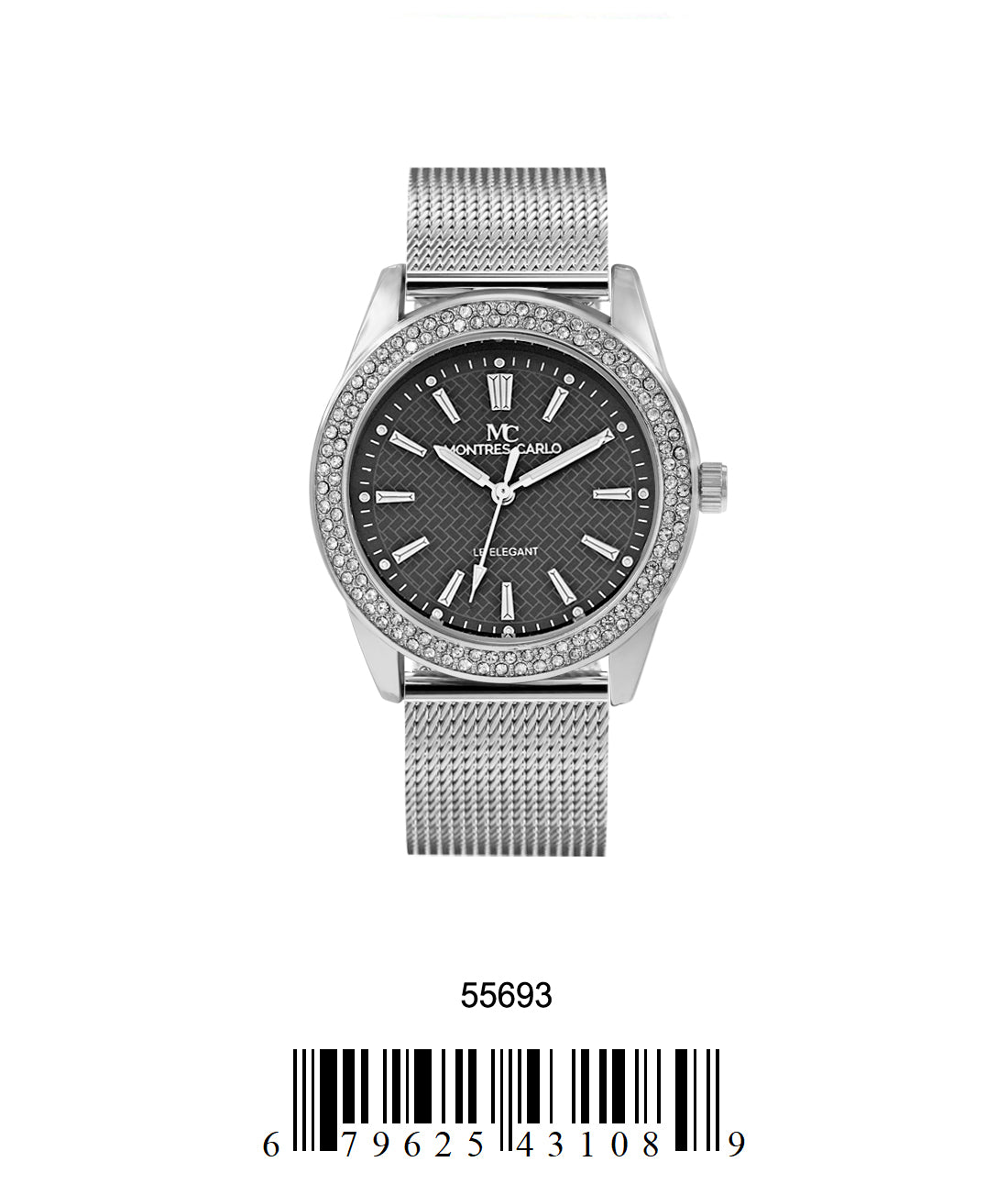 5569-Montres Carlo Mesh Band Watch