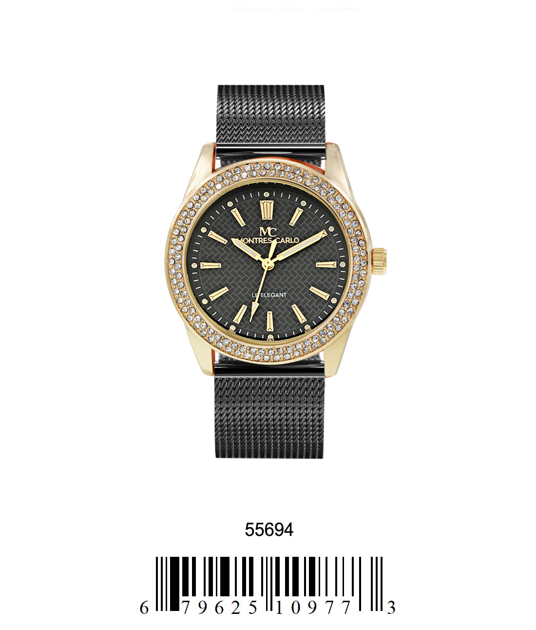 5569-Montres Carlo Mesh Band Watch